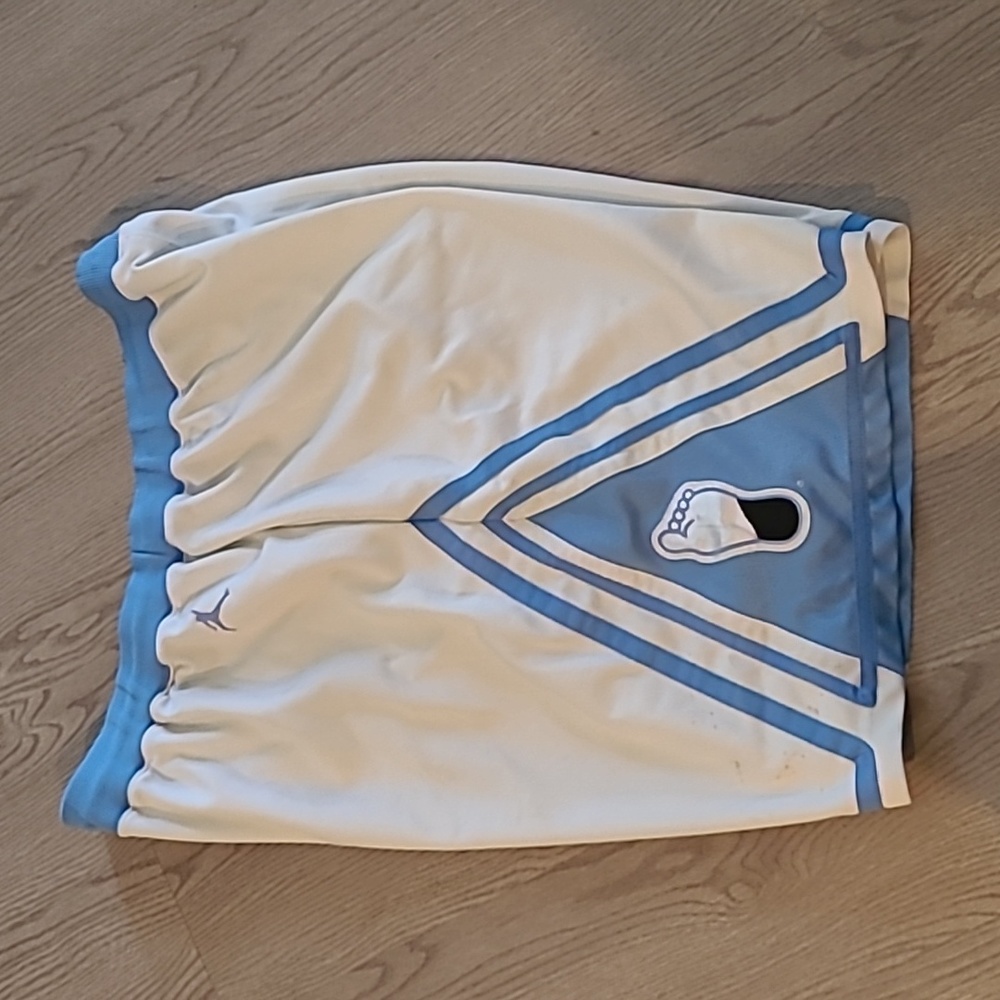 Jordan White and Light Blue Athletic Shorts
